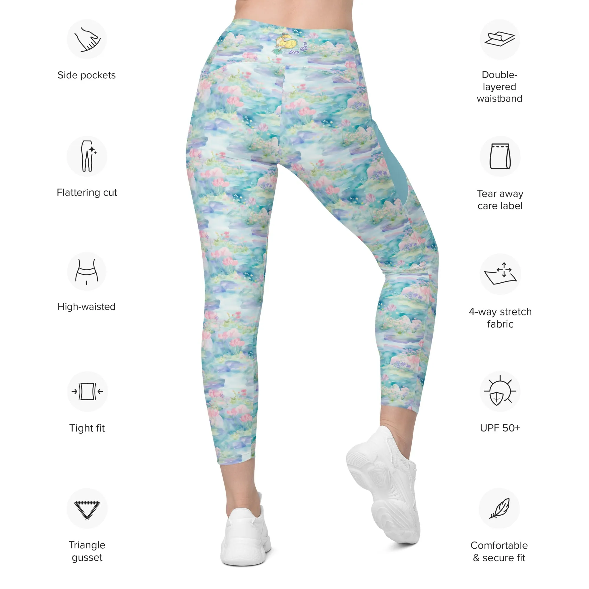 Water Lily- Leggings with pockets