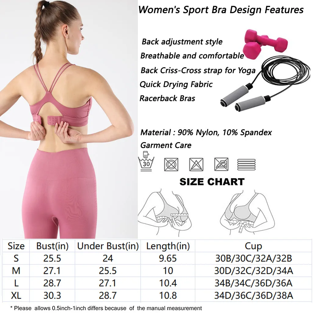 Women's sports bra  back cross strap running fitness yoga shock vest